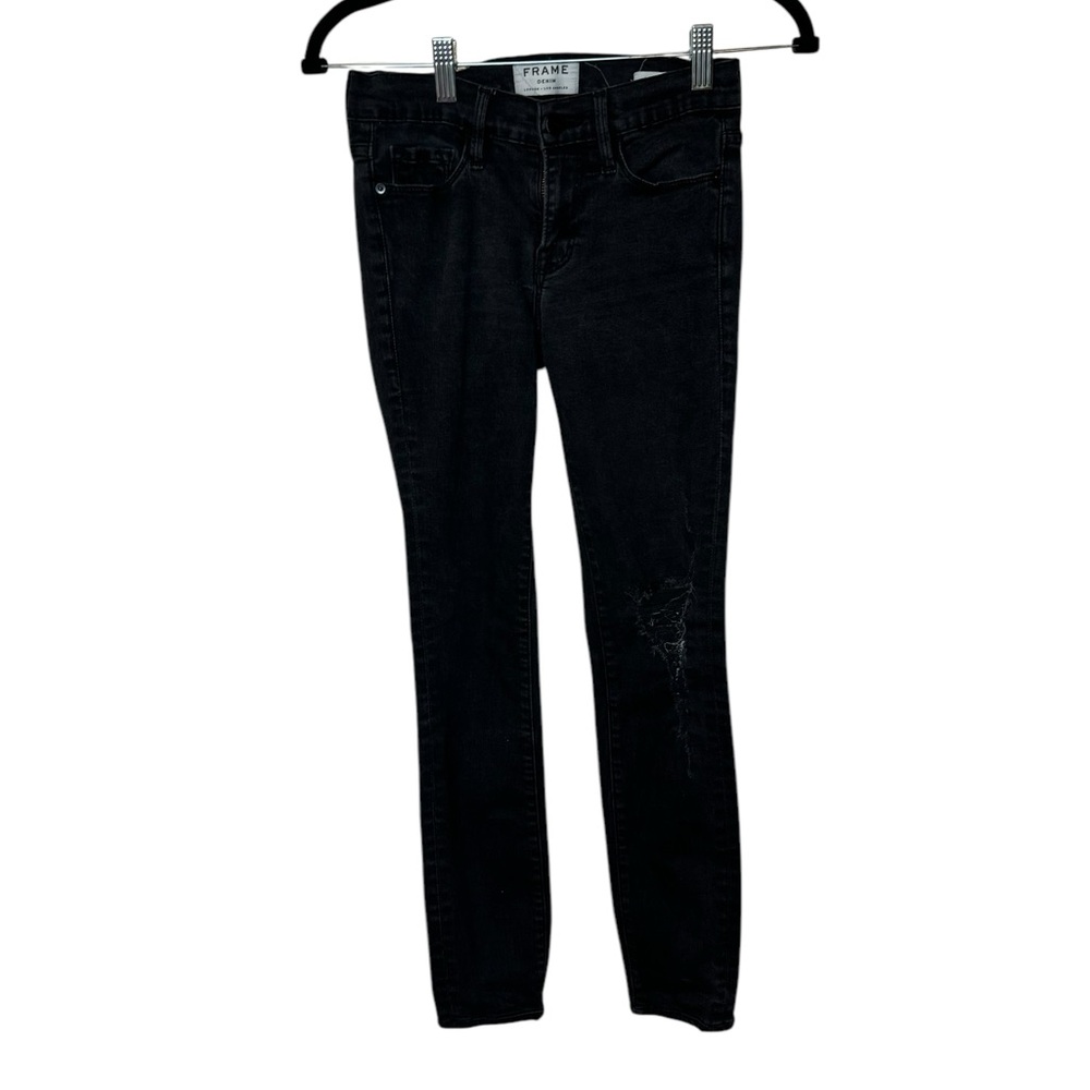 Frame Denim Black Le Skinny de Jeanne Jeans Size 25